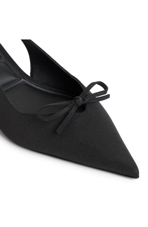 Aldo Azizza Slingback Pointed Toe Kitten Heel Pump In Black