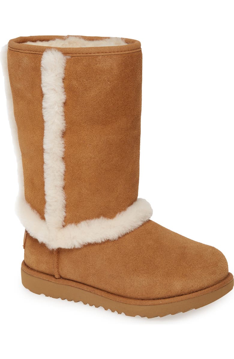 UGG<sup>®</sup> Hadley II Genuine Shearling Trim Waterproof Boot, Main, color,
