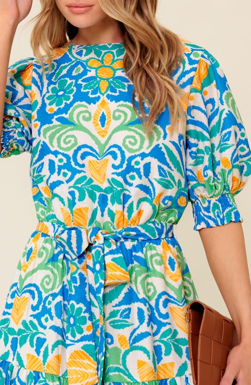 Flying Tomato Puff Sleeve Fit & Flare Minidress