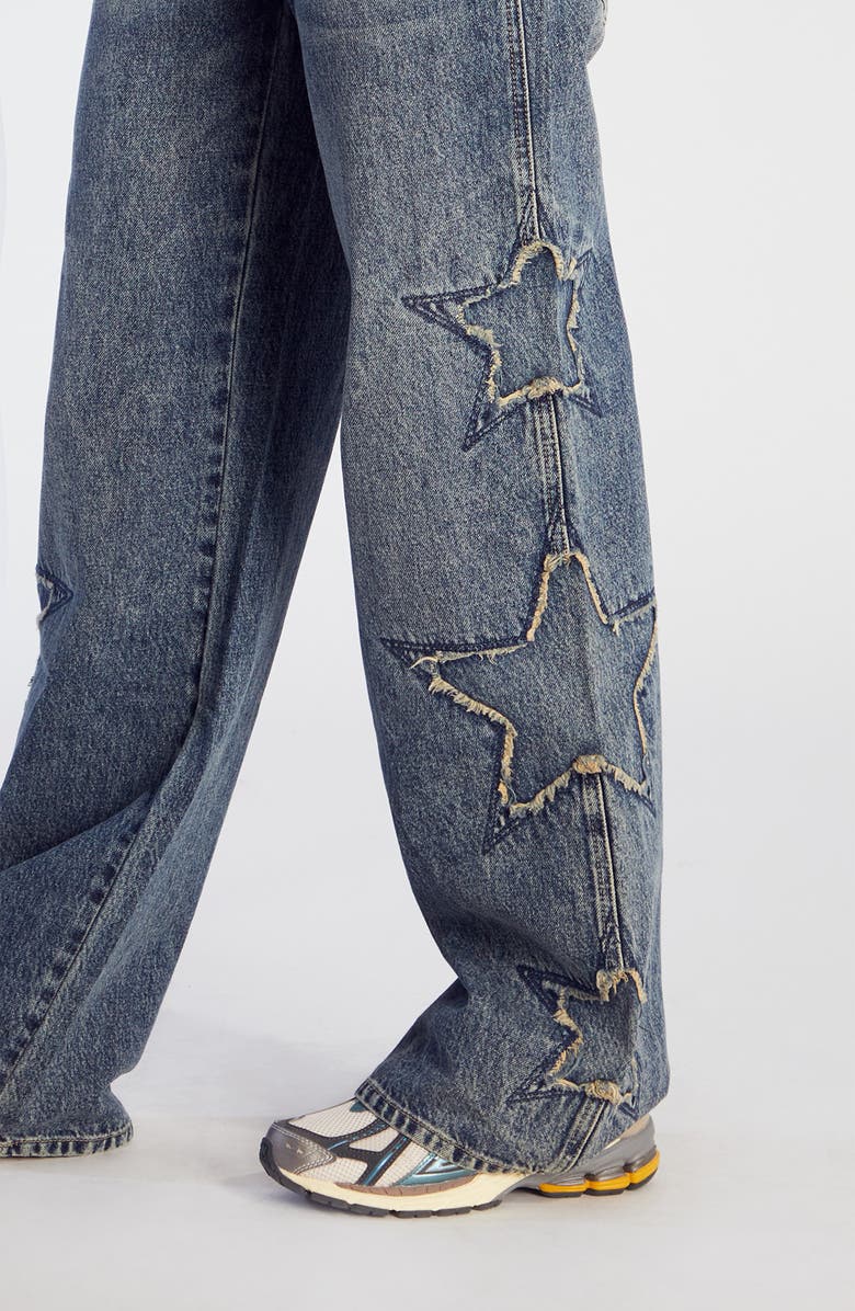 PacSun Casey Low Rise Baggy Jeans, Alternate, color, Medium Indigo