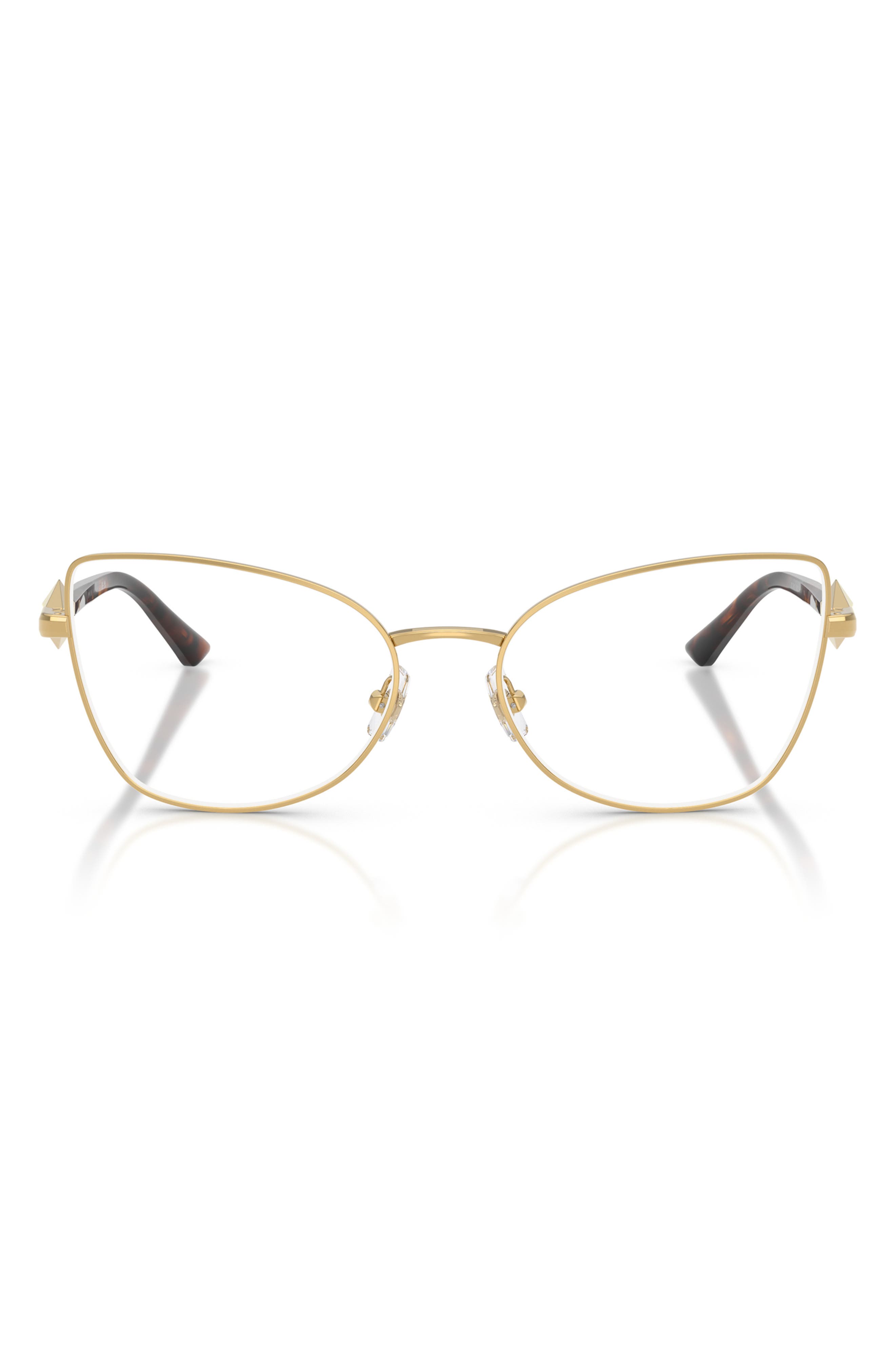 Jimmy Choo 53mm Cat Eye Optical Glasses In Gold