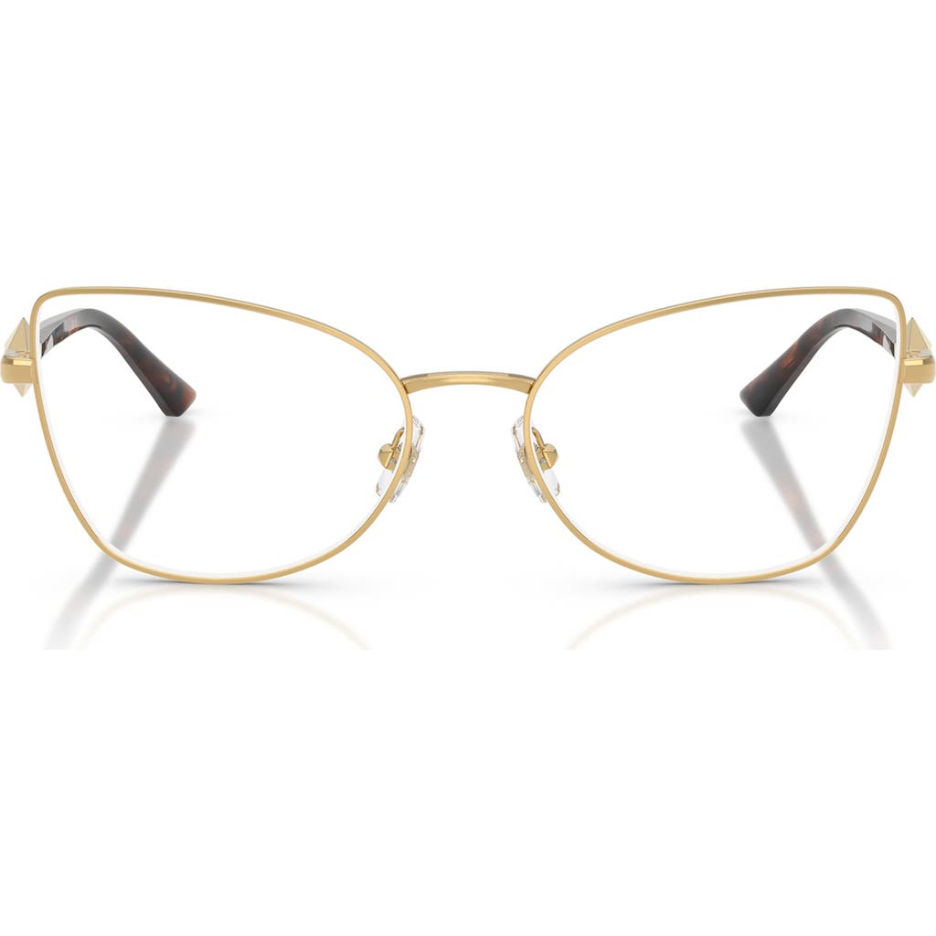 Jimmy Choo 53mm Cat Eye Optical Glasses In Gold