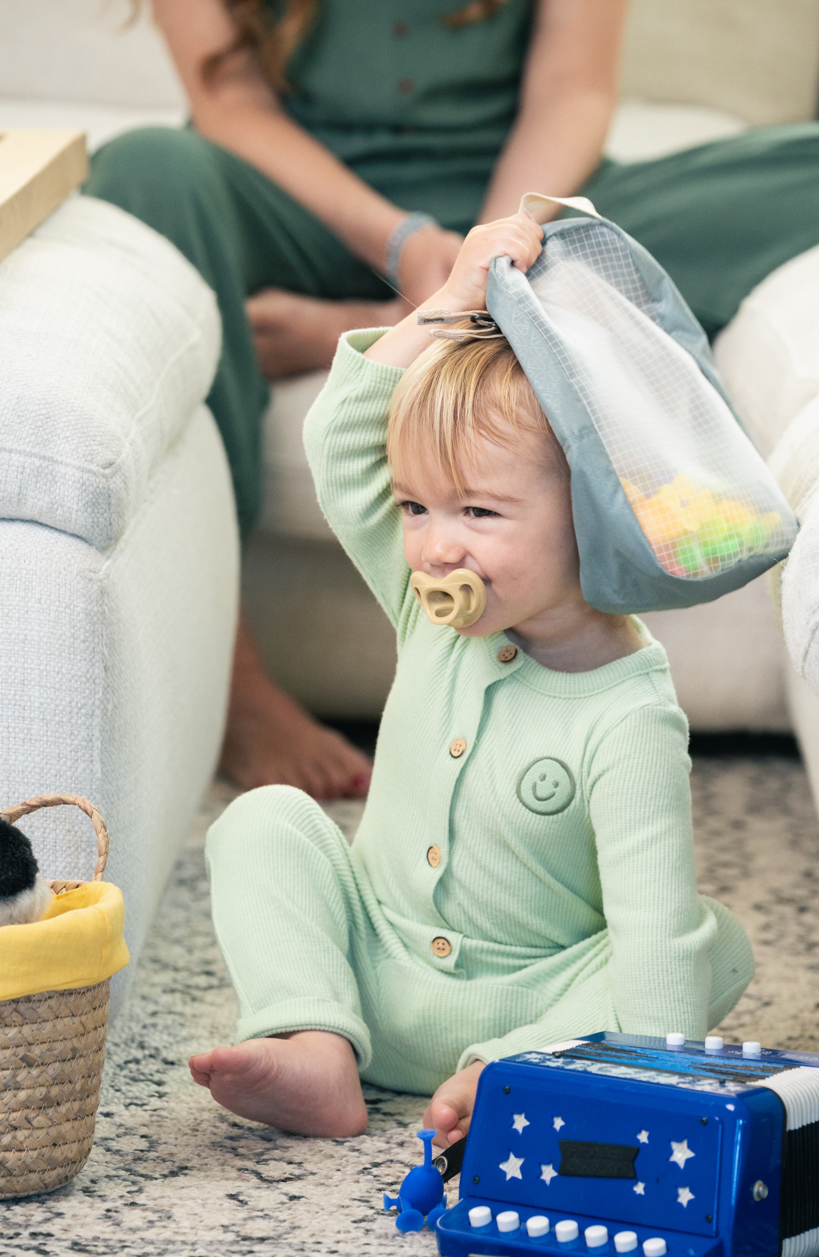 WAYB Two-Piece Custom Size Organization Pods, Alternate, color, Grey/Orange Multi