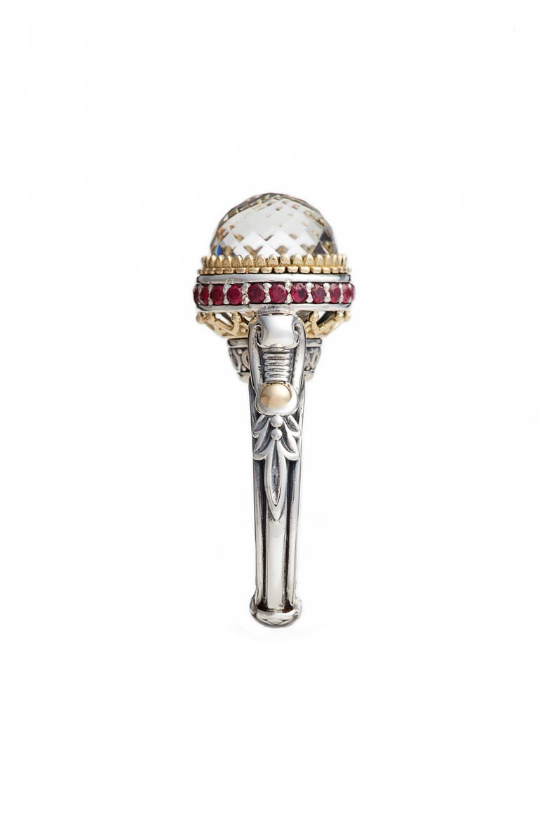 Pythia Small Crystal Ring, Alternate, color, SILVER/ CRYSTAL
