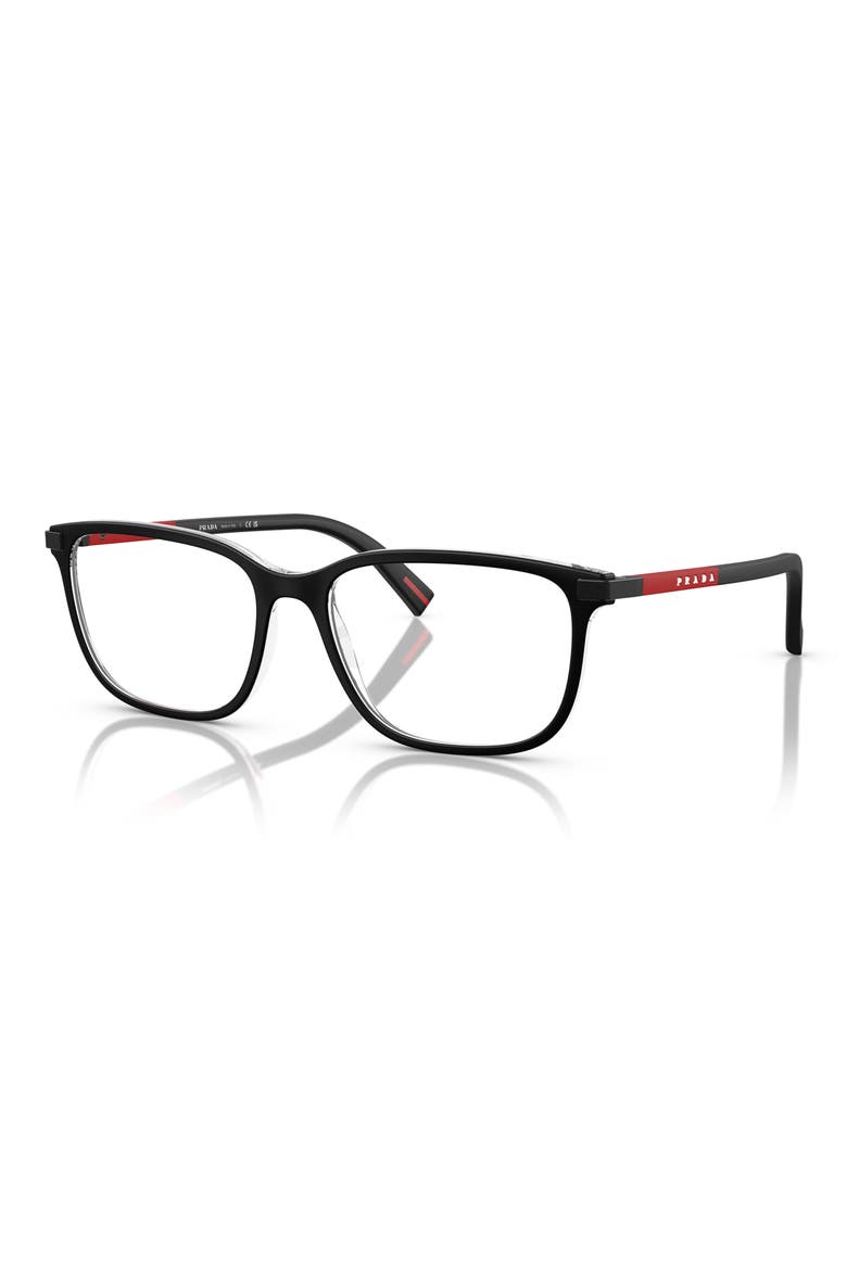 56mm Pillow Optical Glasses, Alternate, color, MATTE BLACK