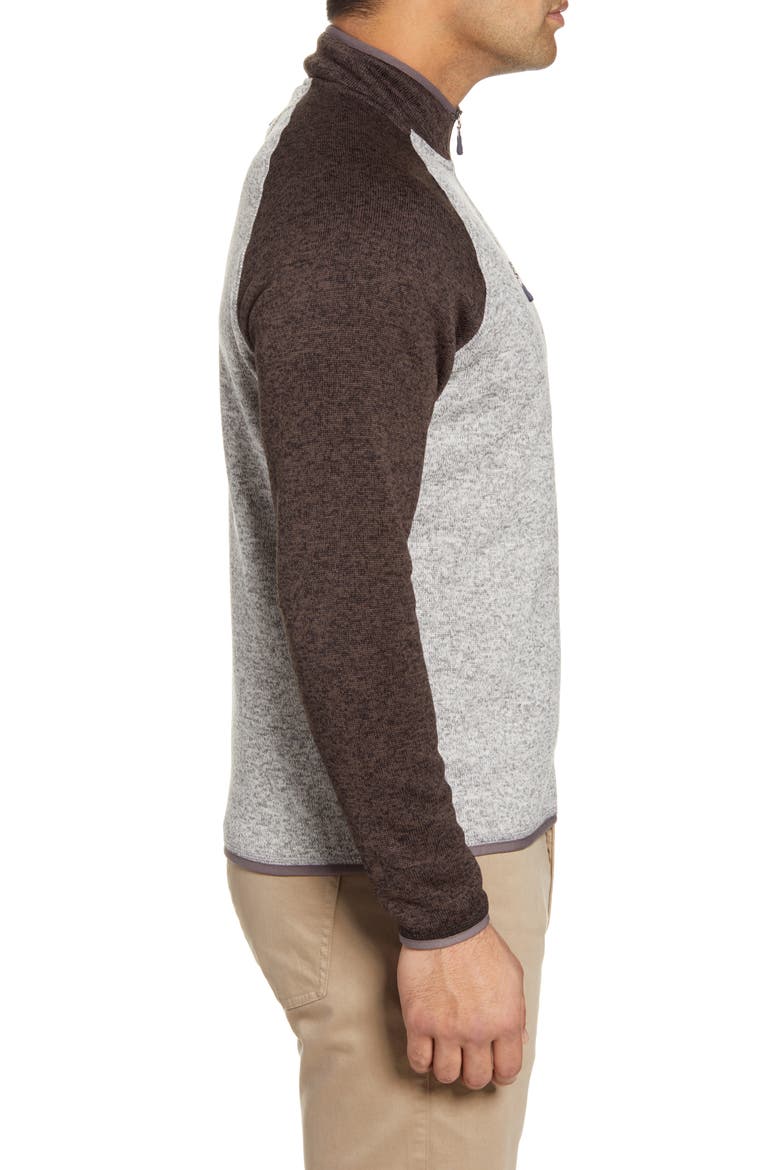 Alberta Water Resistant Quarter Zip Fleece Pullover, Alternate, color, BLACK/ LIGHT GRAY