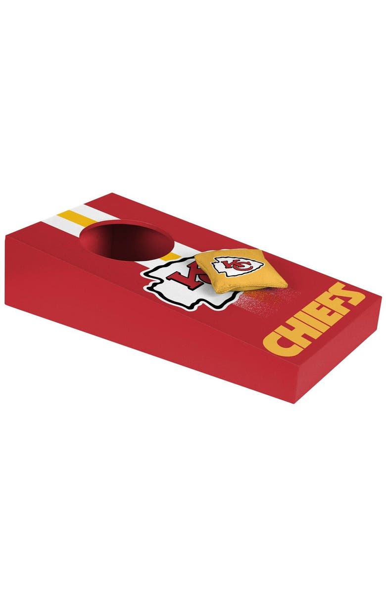 FOCO Kansas City Chiefs Tabletop Cornhole Set, Alternate, color, 