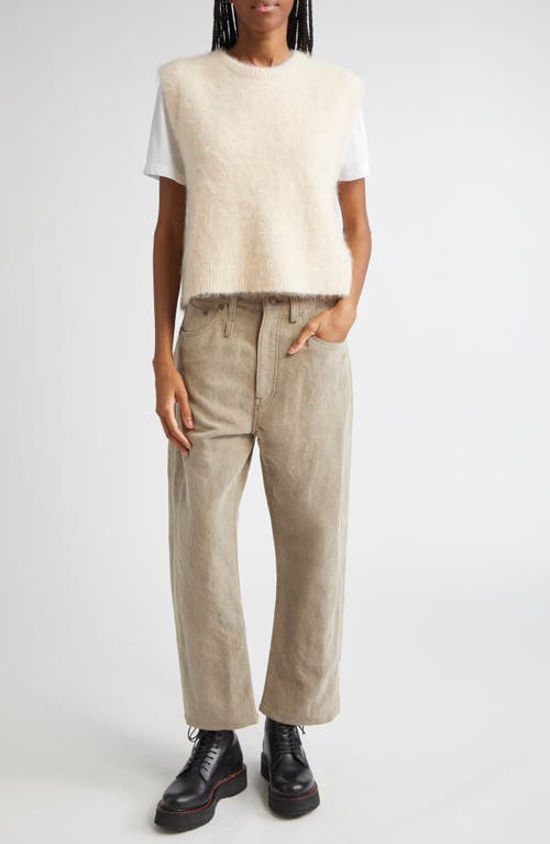 R13 Deep Armhole Alpaca Blend Sweater Vest In Brown