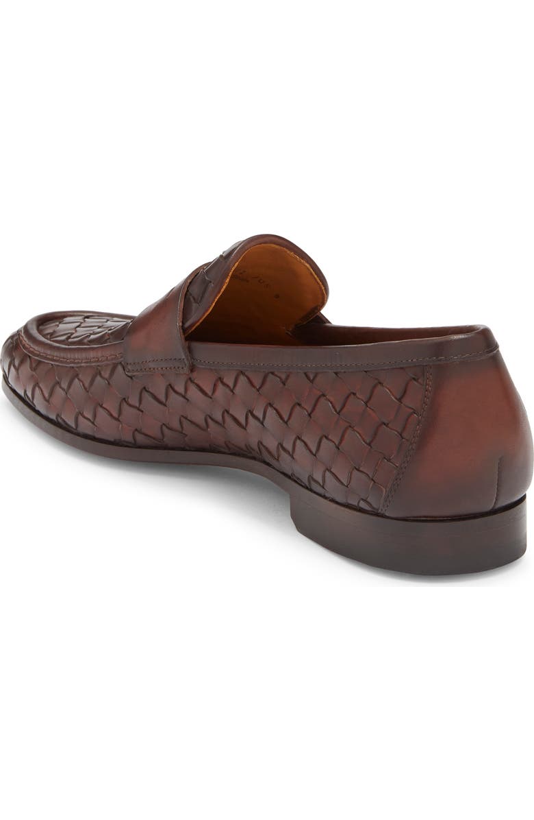 Magnanni Hyde Penny Loafer, Alternate, color, Mid Brown