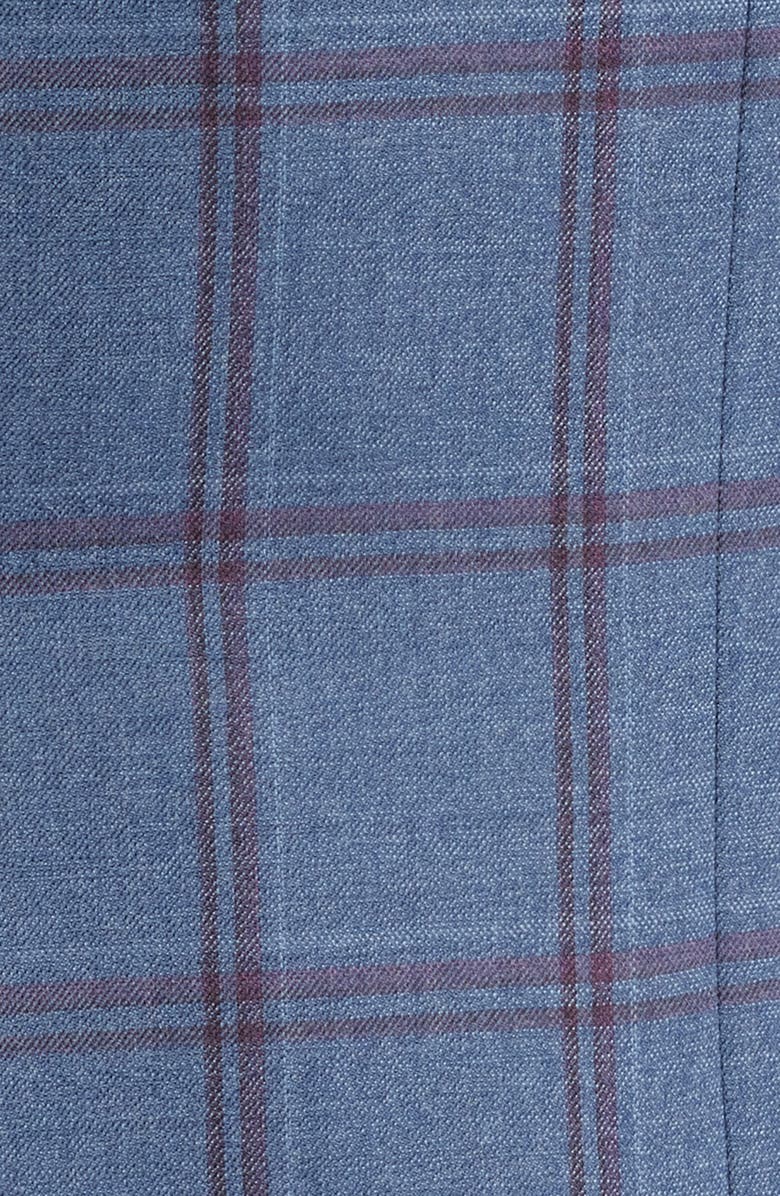 Canali Siena Regular Fit Windowpane Check Wool Sport Coat, Alternate, color, Blue