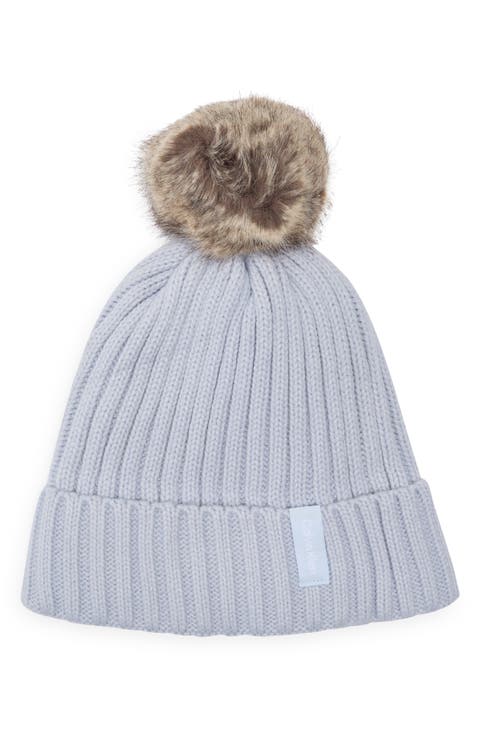 Faux Fur Pompom Beanie