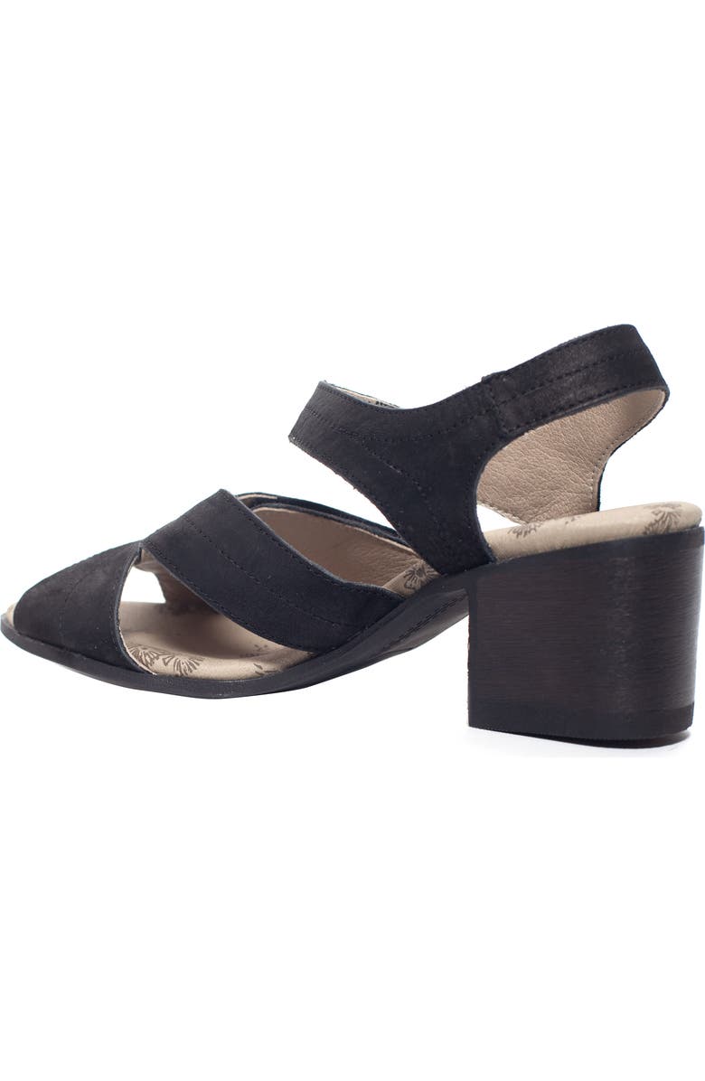 CLOUD Shine Block Heel Sandal, Alternate, color, Black Distress