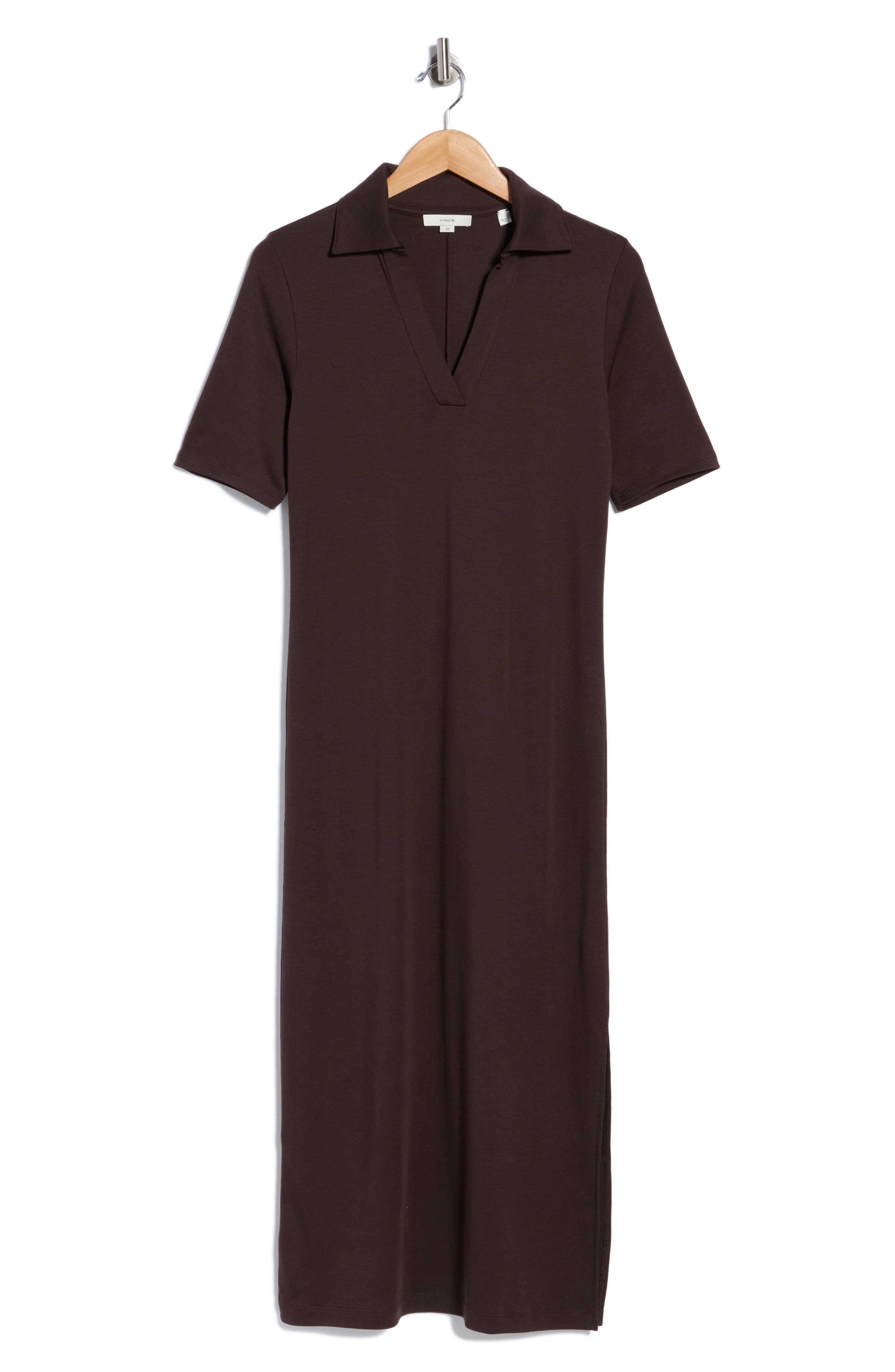 Vince Short Sleeve Cotton Polo Dress