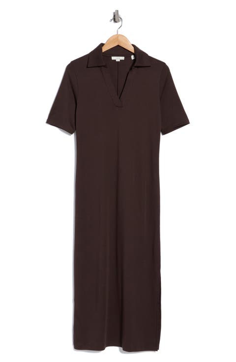 Short Sleeve Cotton Polo Dress