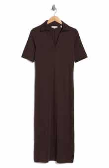 Vince Short Sleeve Cotton Polo Dress