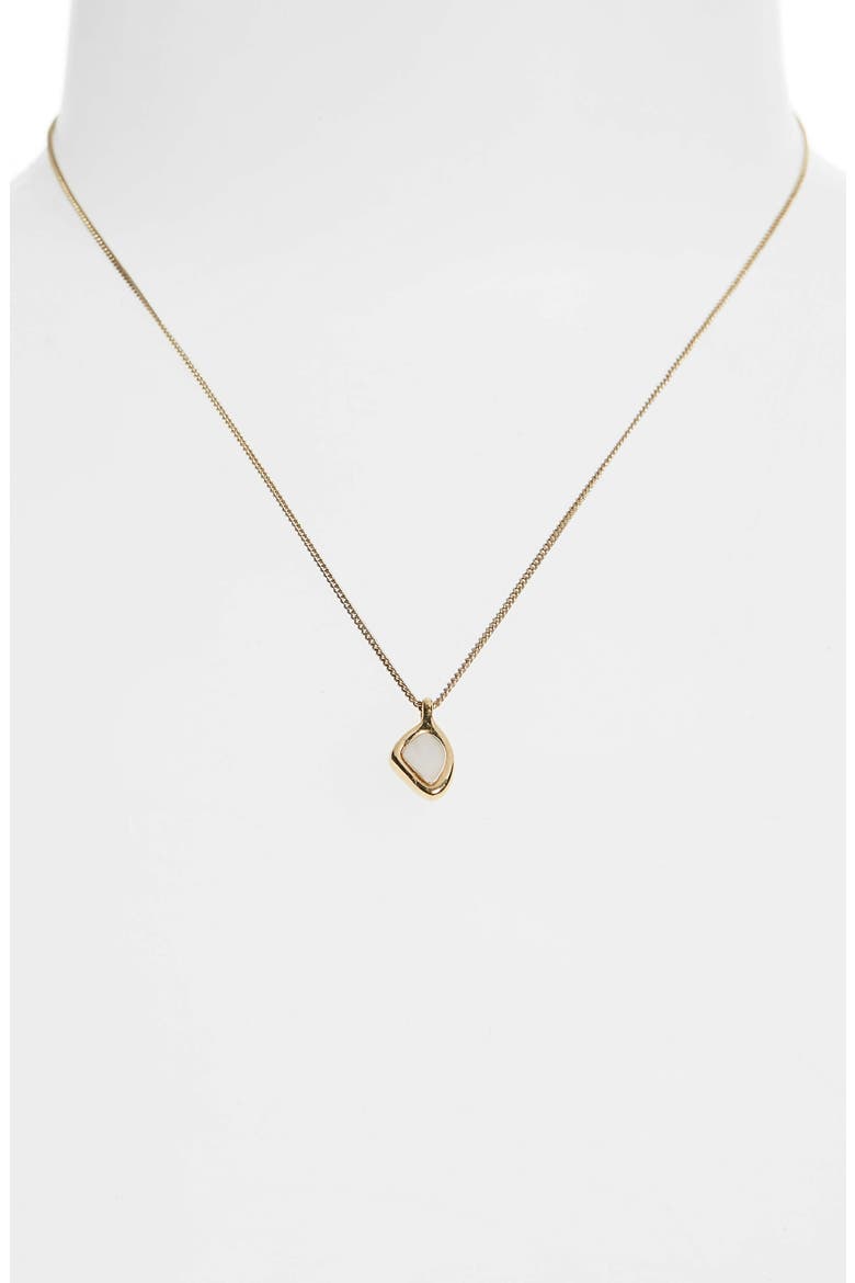 Cala Mother-of-Pearl Pendant Necklace, Main, color, HIGH POLISH GOLD