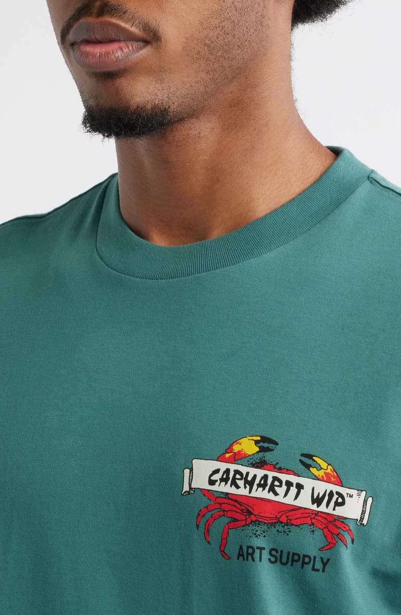 Carhartt Work In Progress Crab Paint Organic Cotton Graphic T-Shirt, Alternate, color, 