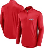 FANATICS Men's Fanatics Branded Red Washington Capitals Mock Neck Quarter-Zip Top