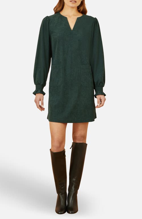 Yumi Long Sleeve V-neck Mini Dress In Multi