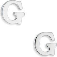 MARLYN SCHIFF Block Letter Initial Stud Earrings