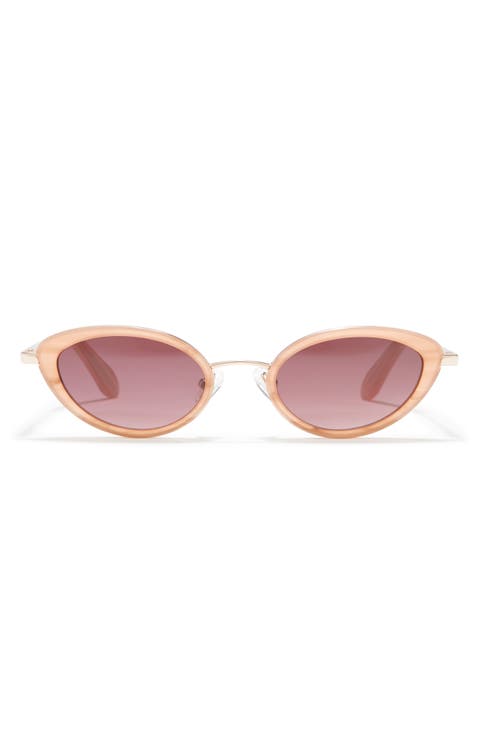 49mm Oval Cat Eye Sunglasses