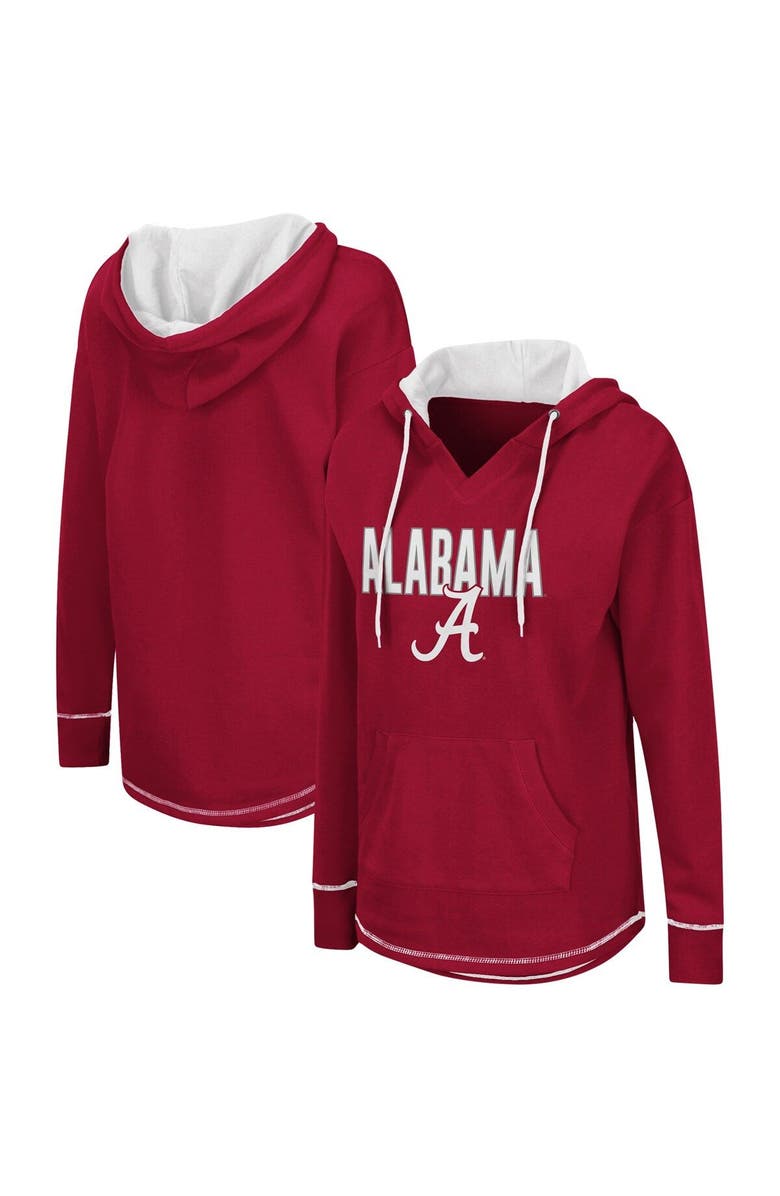 COLOSSEUM Women's Colosseum Crimson Alabama Crimson Tide Tunic Pullover Hoodie, Main, color, Crimson