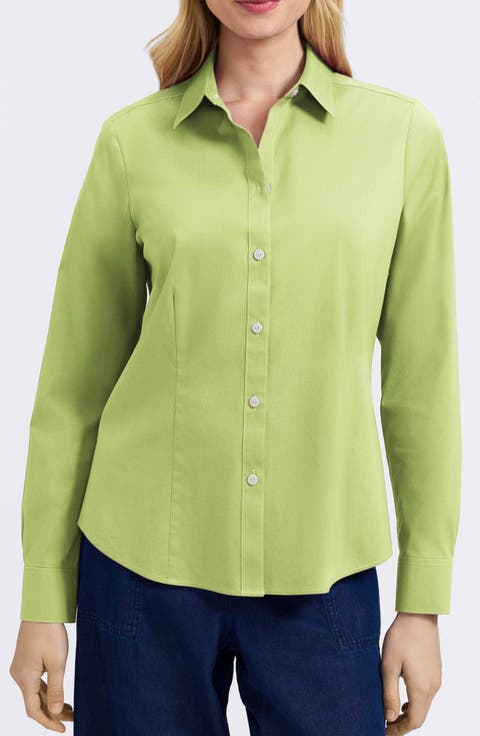 June Stretch Cotton Blend Button-Up Shirt