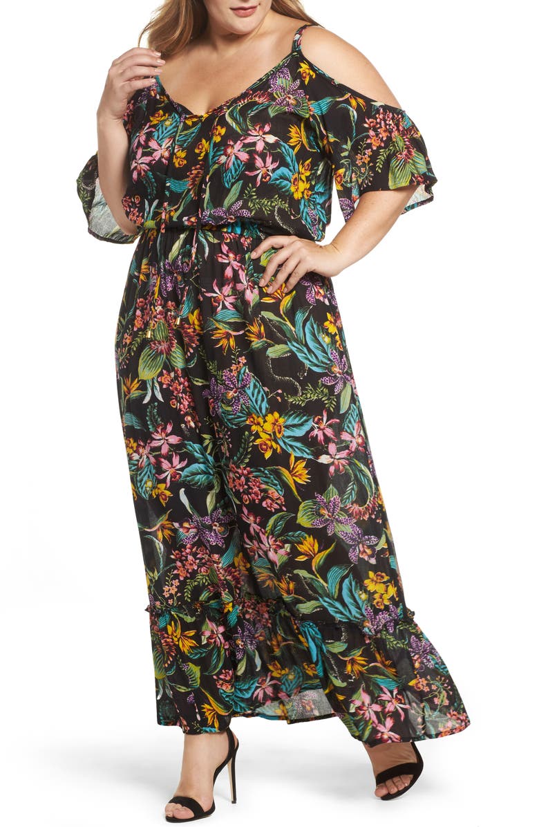 DOROTHY PERKINS Off the Shoulder Maxi Dress, Main, color, 