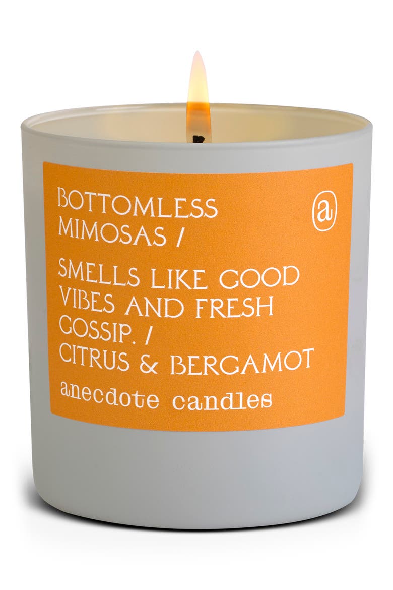 Bottomless Mimosas Candle, Main, color, GREY