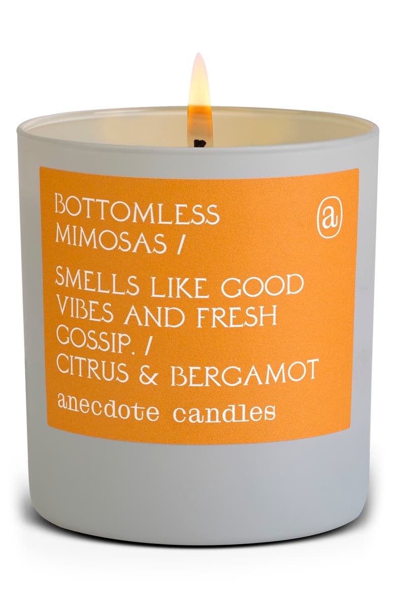 ANECDOTE CANDLES Bottomless Mimosas Candle, Main, color, Grey