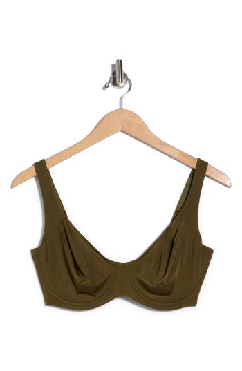 Cuup The Scoop Underwire Microfiber Bra In Green