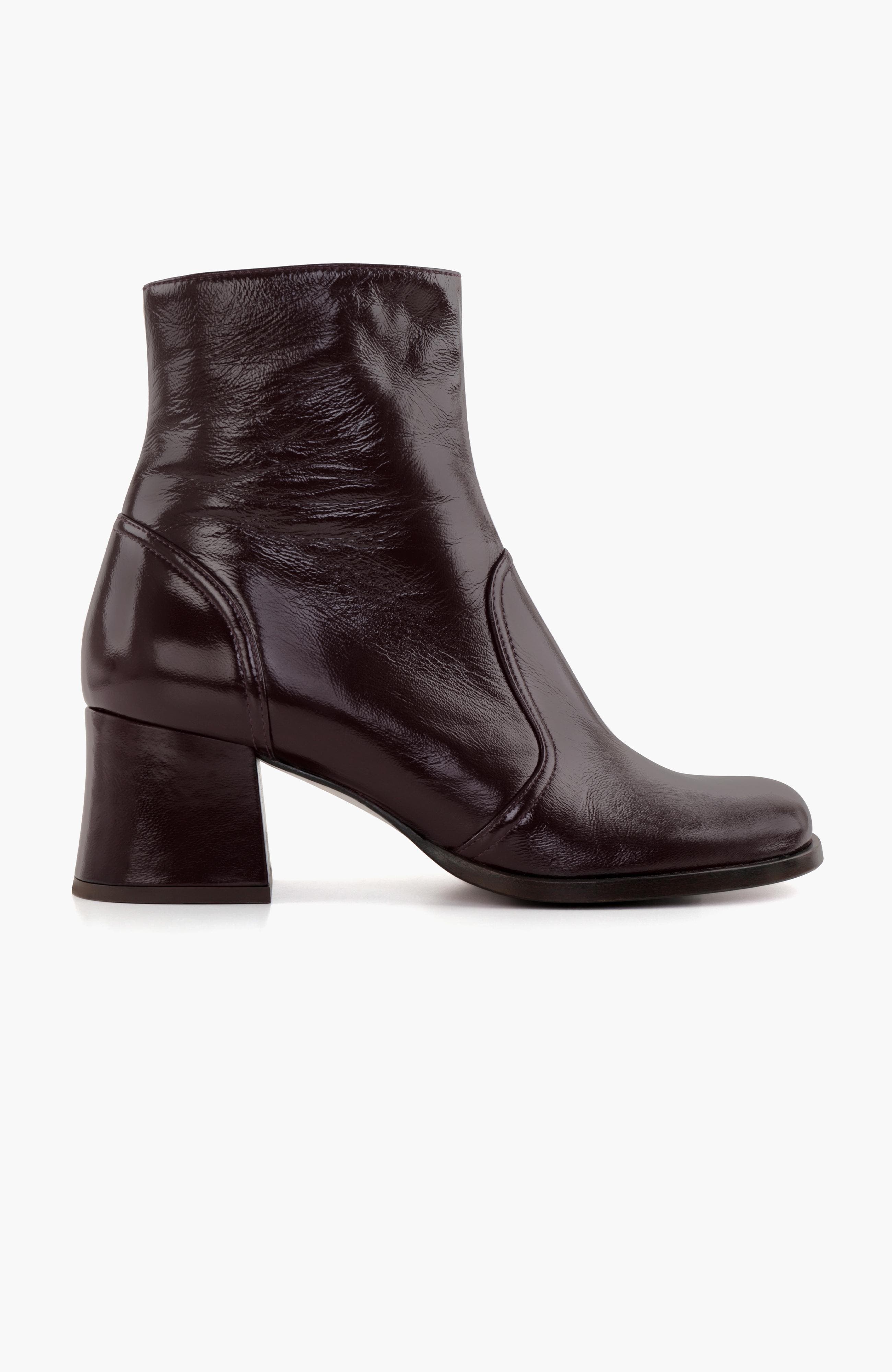 TALENA Patent leather Ankle Boots, Main, color, Grape