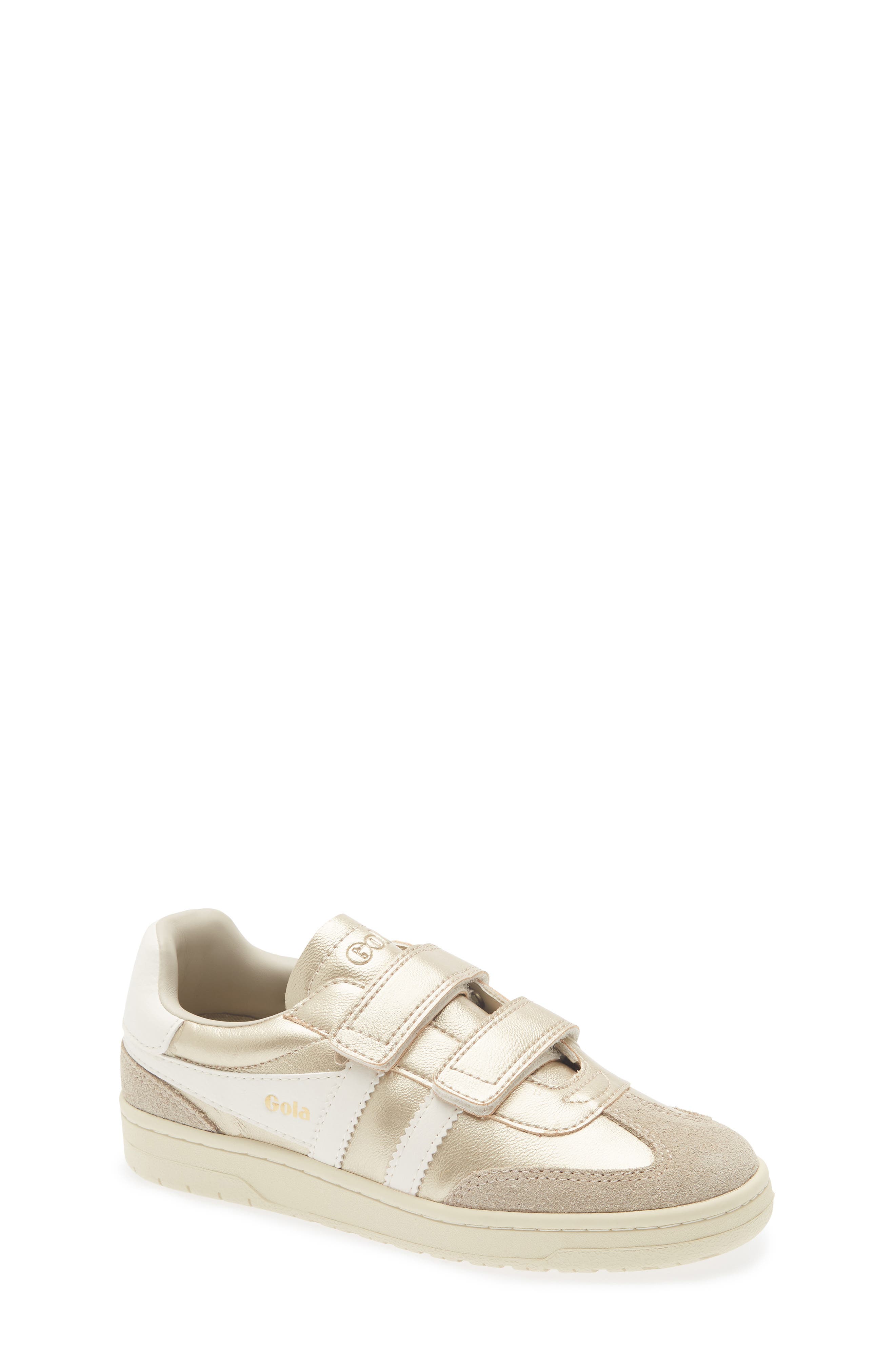 Kids' Viper Glimmer Strap Sneaker, Main, color, GOLD/ OFF WHITE