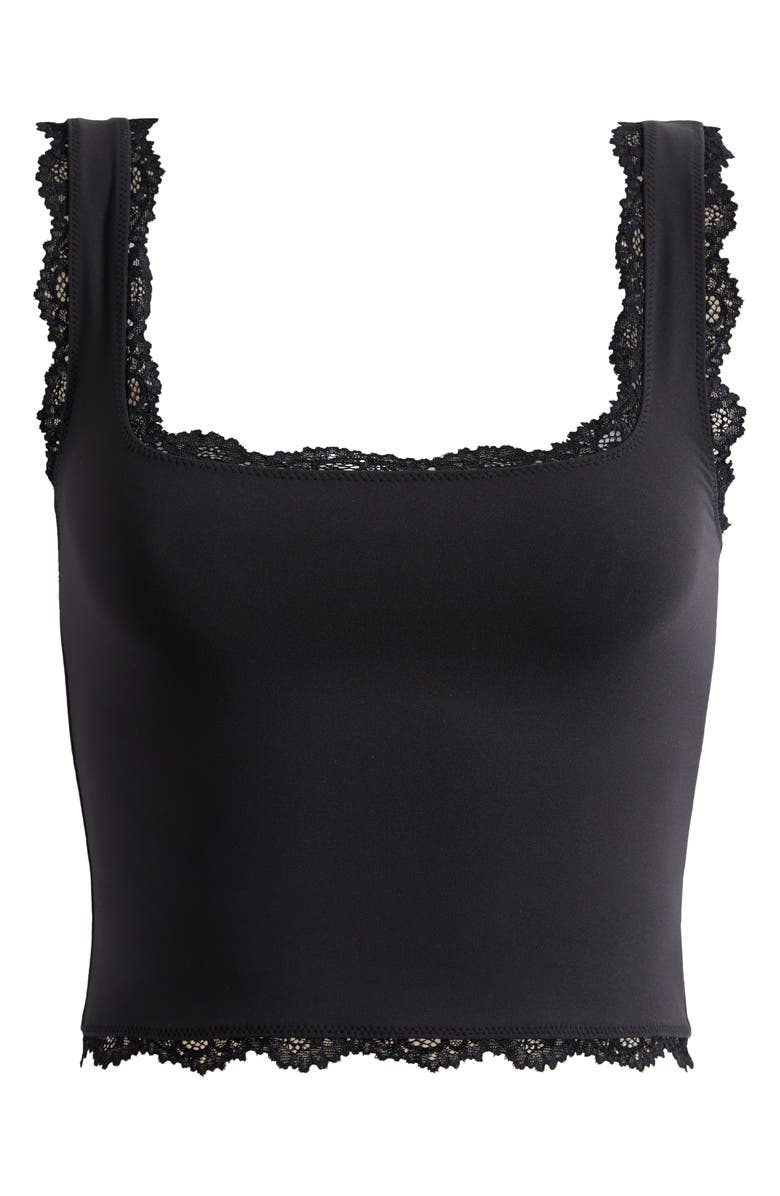 SKIMS Fits Everybody Lace Tank, Alternate, color, Onyx