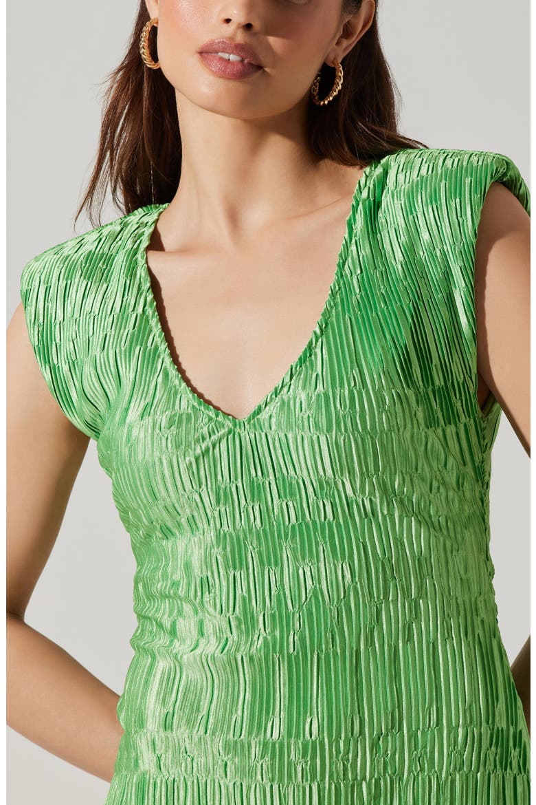 Nyah Ruched Velvet Dress, Alternate, color, GREEN
