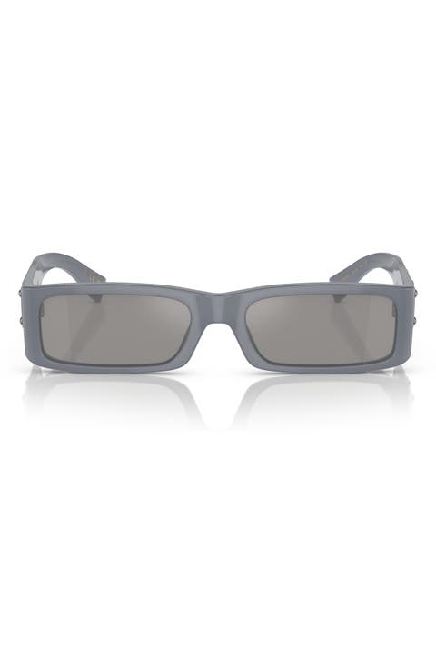 55mm Polarized Rectangular Sunglasses