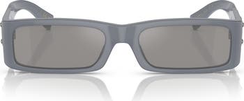 55mm Polarized Rectangular Sunglasses