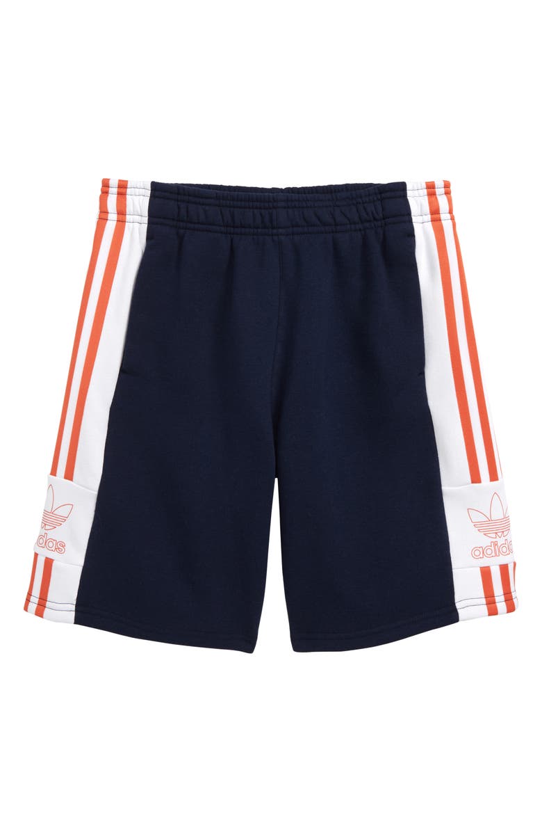 adidas Originals Outline Trefoil Fleece Shorts, Main, color, 