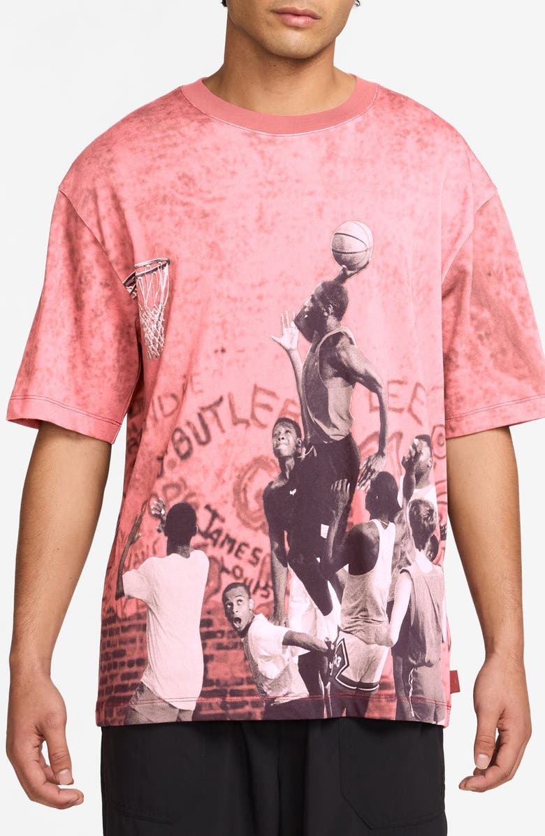 Jordan Air Oversize Graphic T-Shirt, Main, color, 659 Wgjdrd/Black