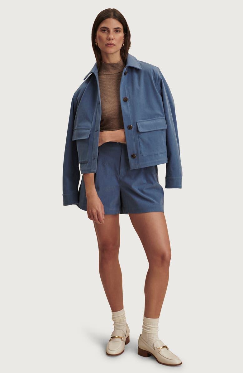 Varley Carlotta Corduroy Jacket, Alternate, color, Bijou Blue