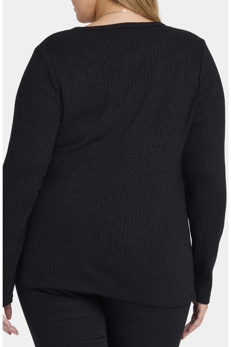 Metallic Rib Top, Alternate, color, BLACK