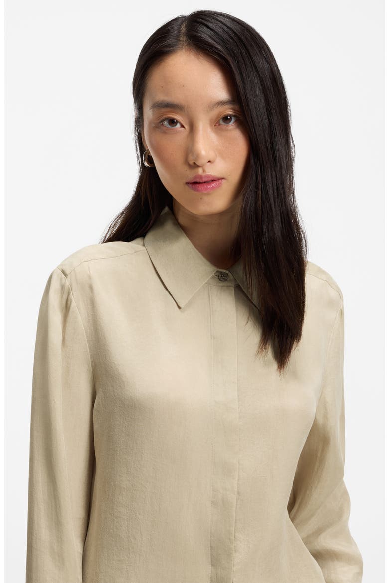 Beruta Button-Up Shirt, Alternate, color, PUMICE