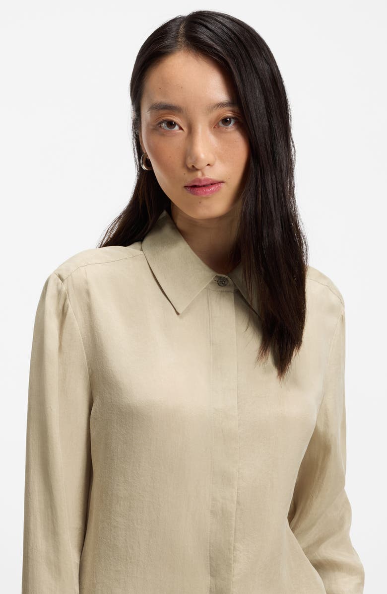 BOSS Beruta Button-Up Shirt, Alternate, color, Pumice
