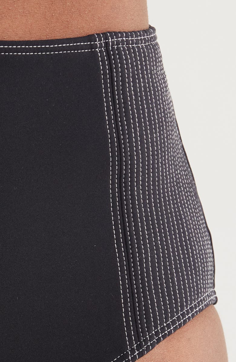 Ulla Johnson Kiele High Waist Bikini Bottoms, Alternate, color, Noir