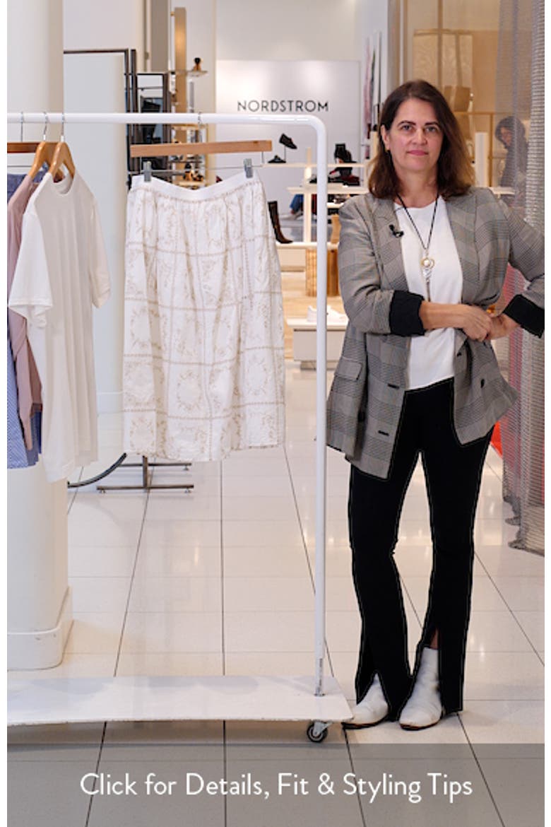 Cotton Eyelet Midi Skirt video
