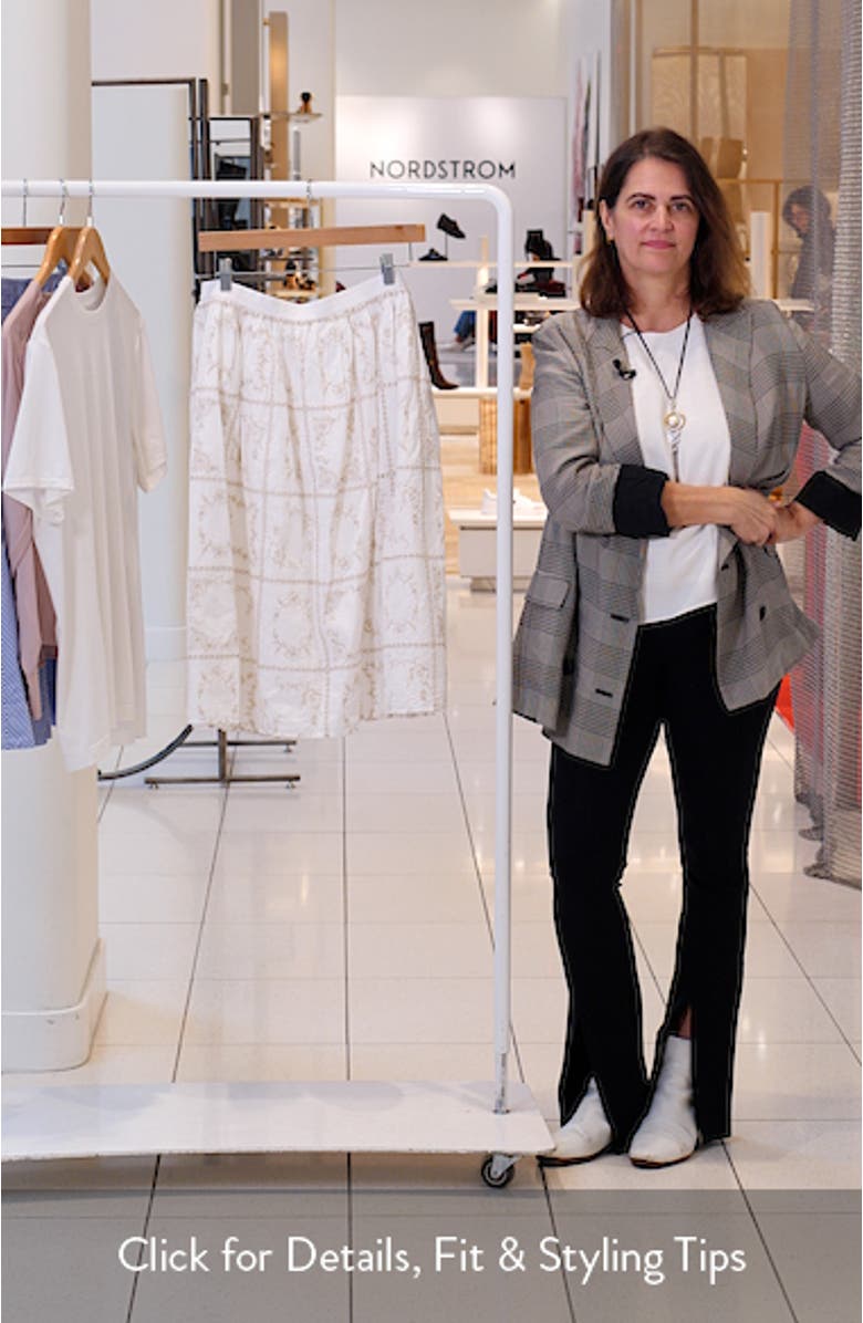 Cotton Eyelet Midi Skirt, sales video thumbnail