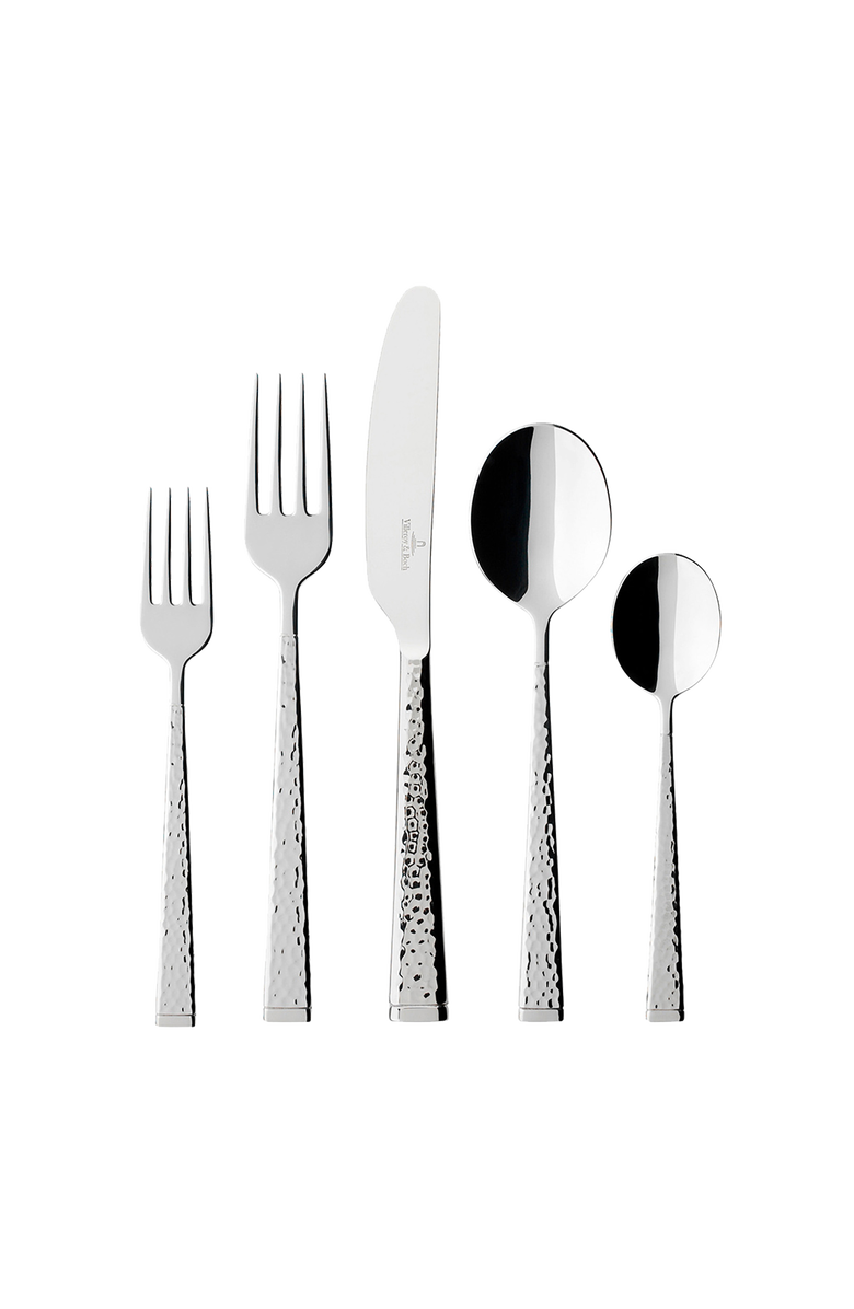 Villeroy & Boch Blacksmith 60-Piece Flatware Set in Gift Box, Main, color, Silver/Platinum