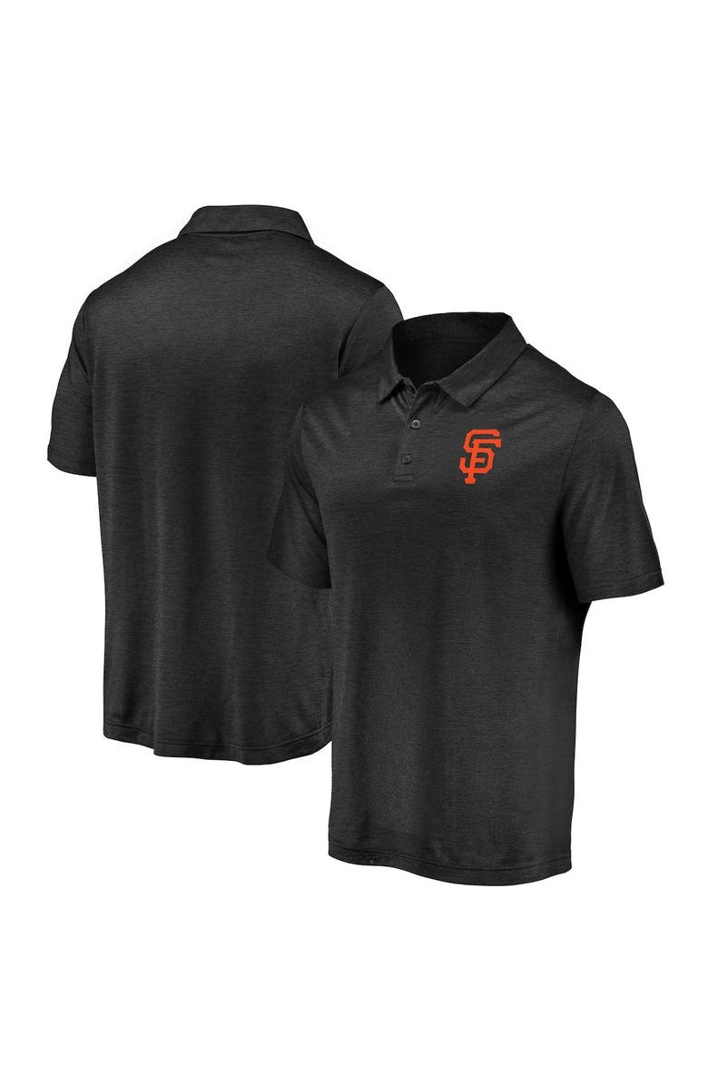 FANATICS Men's Fanatics Branded Black San Francisco Giants Iconic Striated Primary Logo Lightweight Polo, Main, color, 