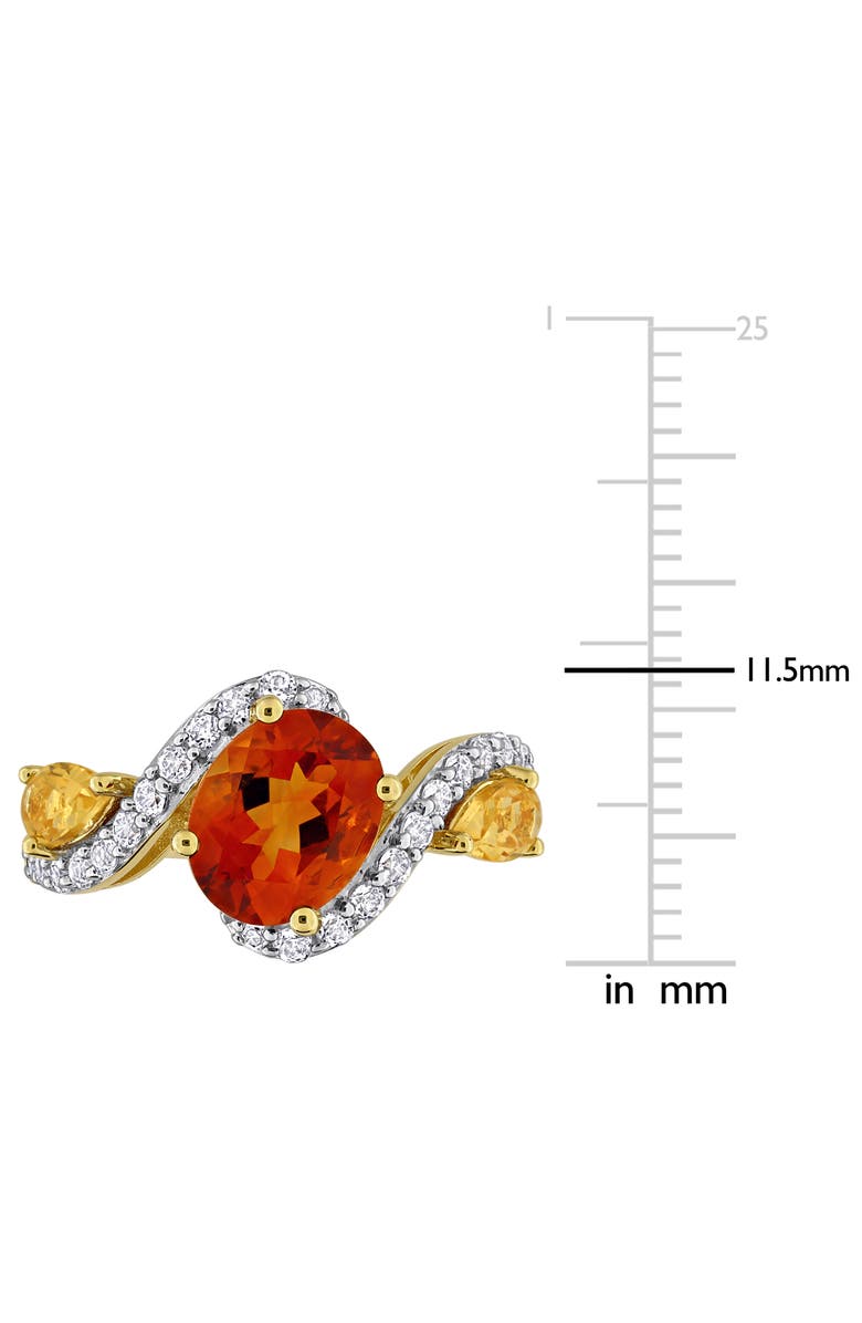 DELMAR Madeira Citrine & White Topaz Ring, Alternate, color, Orange Citrine