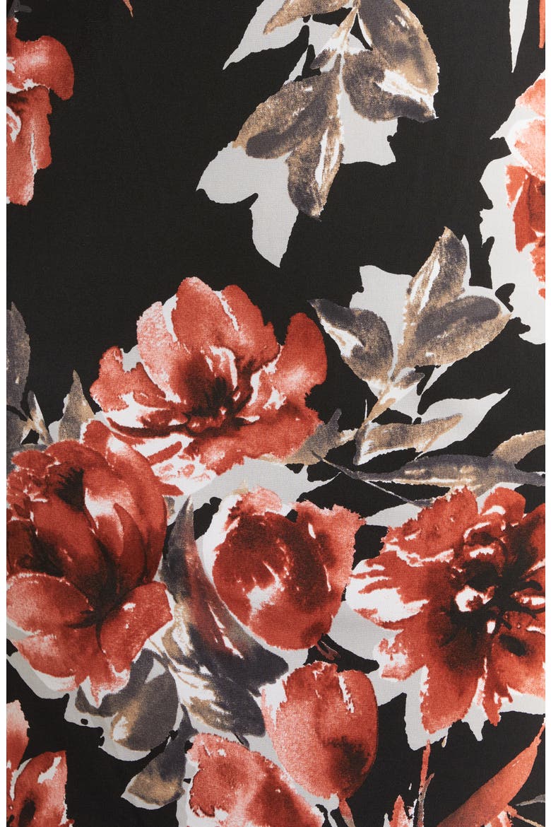Floral Long Sleeve Dress, Alternate, color, SPICE